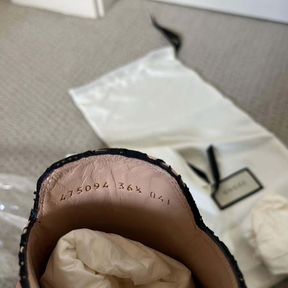 Gucci Princetown black and nude loafer slide mule - Picture 8 of 8